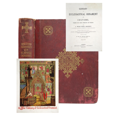 76 - Coloured Plates - Pugin (A. Welby)&nbsp;Glossary of Ecclesiastical Ornament and Costume, lg. 4to L. ... 