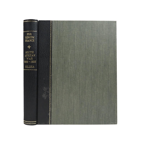 79 - Boer War - Gildea (Sir James) For Remembrance and In Honour of Those who Lost their Lives in the Sou... 