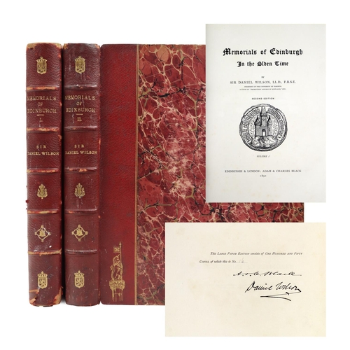 87 - Wilson (Sir Daniel) Memorials of Edinburgh in the Olden Times, 2 vols. folio Edin. & Lond. 1891.... 