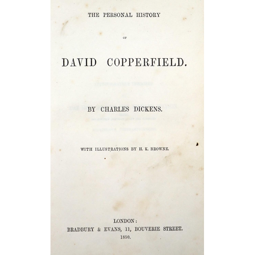 100 - Dickens (Charles)&nbsp;The Personal History of David Copperfield, 8vo Lond. 1850.&nbsp;First Edn., E... 