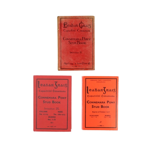 101 - Stud Book: Connemara Pony Stud Book, Volumes 2, & 9, 1931 & 1963, & Reprint of Volumes 1... 