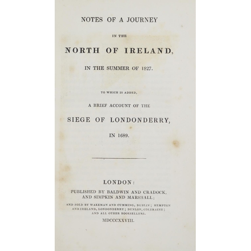105 - Irish Travel: [Jackson (Mrs. John)]? Notes of a Journey in the North of Ireland in the Summer of 182... 