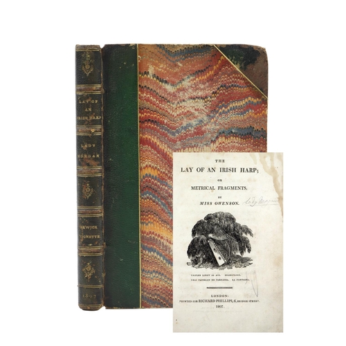 109 - Owenson (Miss S.) [Lady Morgan],&nbsp;The Lay of the Irish Harp; or Metrical Fragments. Sm. 8vo Lond... 