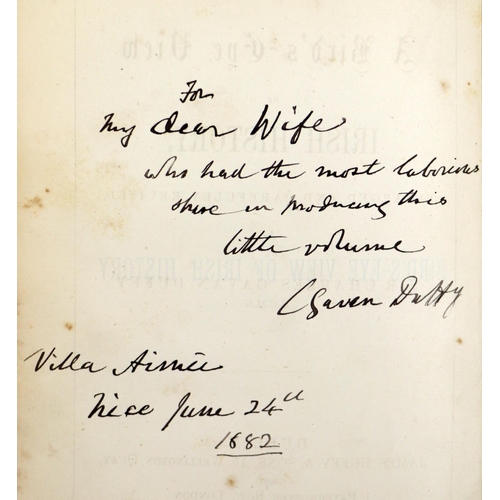 116 - To My Dear WifeGavan Duffy (Sir Charles) A Bird's Eye View of Irish History (enlarged and carefully ... 