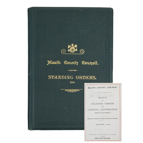 120 - Co. Meath: Meath Co. Council -&nbsp;Book of Standing Orders and General Information, Sm. 8vo Dublin ... 