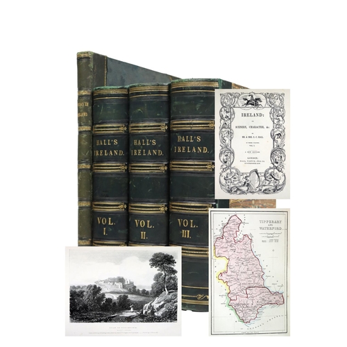 187 - With Hand Coloured MapsHall (Mr. & Mrs. S.C.) Ireland: its Scenery, Character, etc., 3 vols. Lon... 