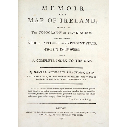191 - Beaufort (Daniel Augustus)&nbsp;Memoir of a Map of Ireland, illustrating The Topography of that King... 