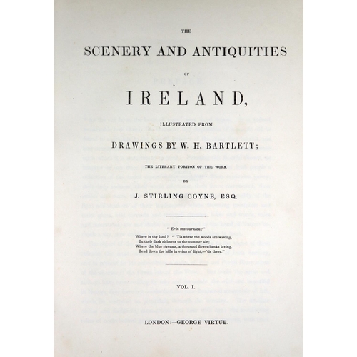 192 - V. Good Copy in Fine BindingBartlett (W.H.) The Scenery and Antiquities of Ireland, 2 vols. lg. 4to ... 
