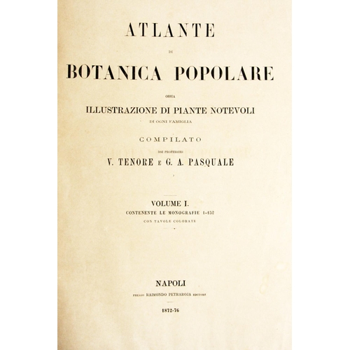 196 - With Fine Hand-Coloured PlatesTenore (V.) & Pasquale (G.A.) Atlante di Botanica Popolare, ossia ... 