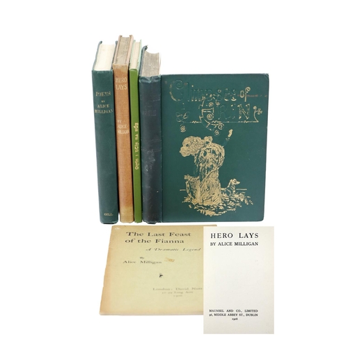 96 - Milligan (Alice) Hero Lays, 8vo Dublin 1908 First Edn., orig. buckram; also The Last Feast of the Fi... 