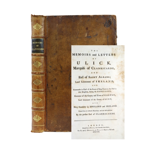 203 - Clanricade (Earl of) The Memoirs and |Letters of Ulick, Marquis of Clanricarde, and Earl of Saint Al... 