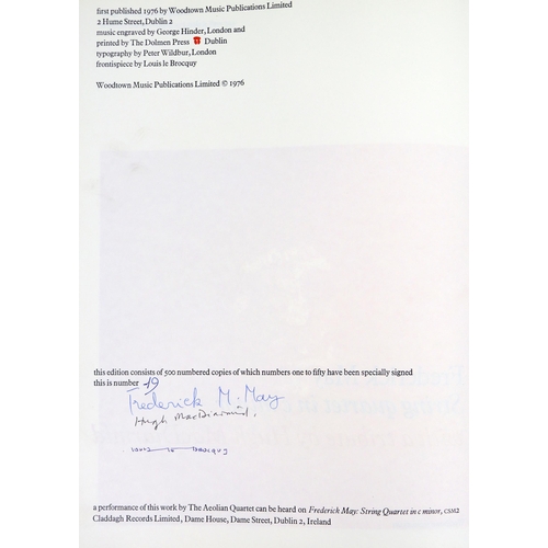 205 - One of 50 Copies SignedMay (Frederick) String Quartet in C Minor, with a tribute by Hugh MacDiarmid,... 