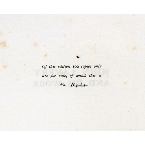 405 - Special Limited EditionLavery: Shaw-Sparrow (Walter)&nbsp;John Lavery and His Work, large atlas foli... 