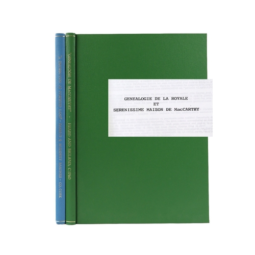 406 - Co. Cork: Photocopies: Genealogie de la Ryale et Serenissime Maison de Mac Carthy, folio; also A Dis... 