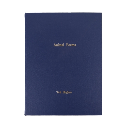 365 - One of 20 Copies with Manuscript PoemHughes (Ted)&nbsp;Animal Poems, 4to Devon (Richard Gilbertson) ... 