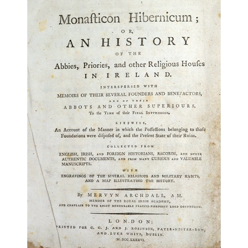 377 - Archdall (Mervyn) Monasticon Hibernicum; or, A History of the Abbies, Priories and other Religious H... 