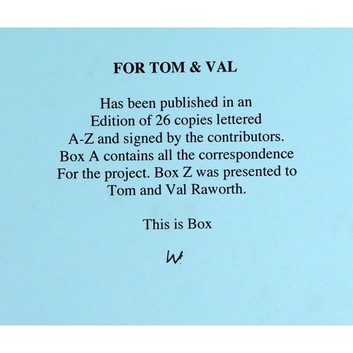 397 - One of 26 Lettered CopiesChampion (Miles), Corbett (W.) & Hejinian (L.) For Tom & Val, portf... 
