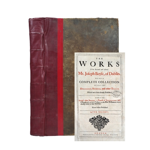 399 - Boyle - The Works of the Reverend and Learned Mr. Joseph Boyle, of Dublin, 2 vols. in one, lg. folio... 