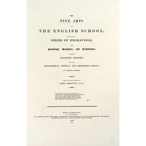 407 - Britton (John)&nbsp;The Fine Arts of The English School&nbsp; folio Lond. (Chiswick Press) 1812.&nbs... 