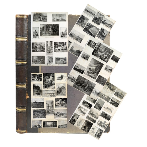 413 - Scrap Album:&nbsp; A large and comprehensive folio Victorian Scrap Album&nbsp;of news cuttings, art ... 
