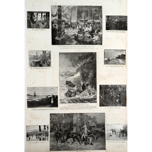 413 - Scrap Album:&nbsp; A large and comprehensive folio Victorian Scrap Album&nbsp;of news cuttings, art ... 