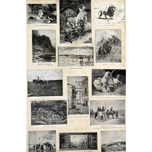 413 - Scrap Album:&nbsp; A large and comprehensive folio Victorian Scrap Album&nbsp;of news cuttings, art ... 