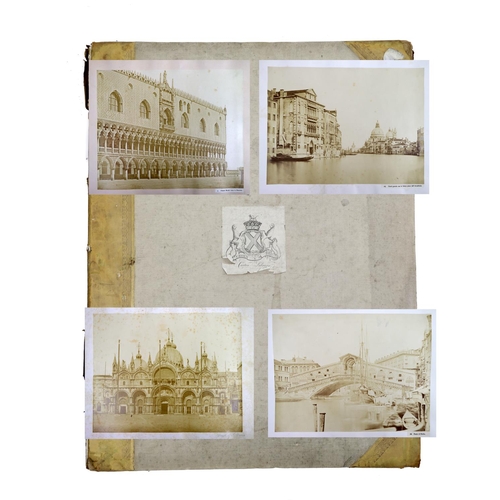 416 - The Carton CopyVenetian Photographs&nbsp; A large Atlas folio Album of 13 large original Photographs... 