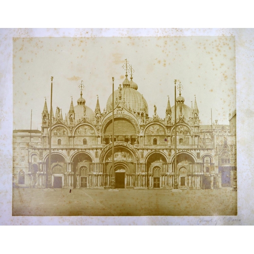 416 - The Carton CopyVenetian Photographs&nbsp; A large Atlas folio Album of 13 large original Photographs... 