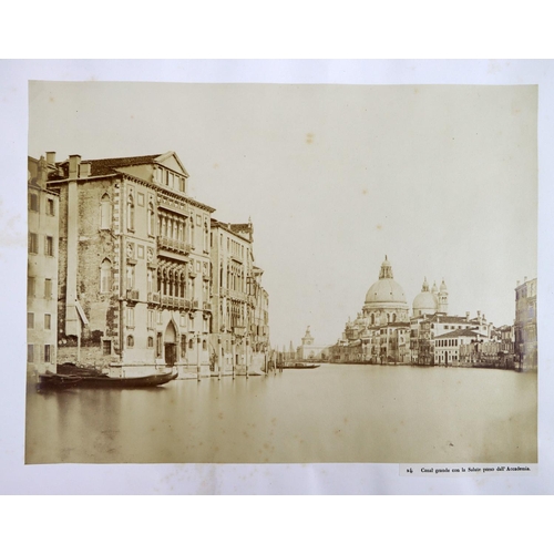 416 - The Carton CopyVenetian Photographs&nbsp; A large Atlas folio Album of 13 large original Photographs... 