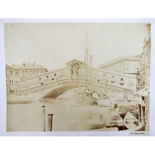 416 - The Carton CopyVenetian Photographs&nbsp; A large Atlas folio Album of 13 large original Photographs... 
