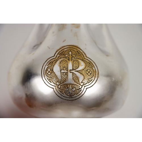 2 - Silverware: A pair of Arts and Crafts design in the manner of A.W. Pugin Altar Candlesticks, each of... 