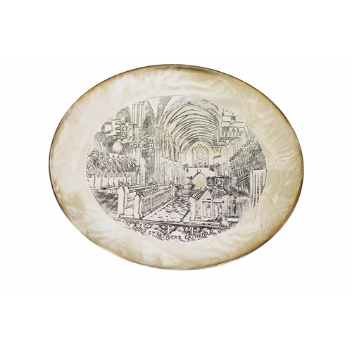 48 - Silver: A set of 4 Royal Irish silver etched Commemorative Plates, to include:* Dean St. Patrick's C... 