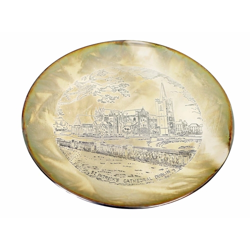 48 - Silver: A set of 4 Royal Irish silver etched Commemorative Plates, to include:* Dean St. Patrick's C... 