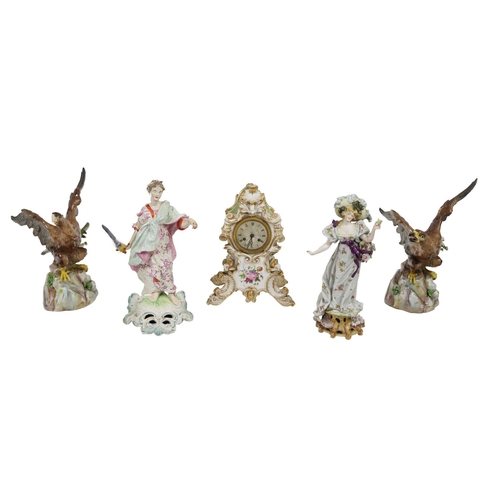 386 - A tall 18th Century English porcelain Figure of Minerva, 33cms (13