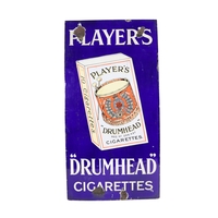 An original large enamel Advertisement Sign, for 'Players Drumhead