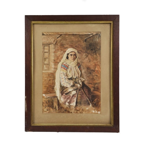 15 - H.A. Churchill, 186?     Watercolours: Two similar portraits, 