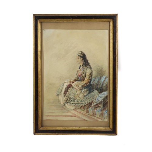 15 - H.A. Churchill, 186?     Watercolours: Two similar portraits, 