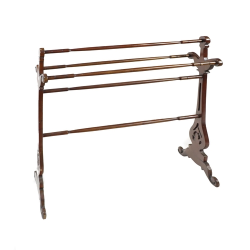 36 - A carved mahogany circular Tray, with brass handles, together with a mahogany and ebony string inlay... 