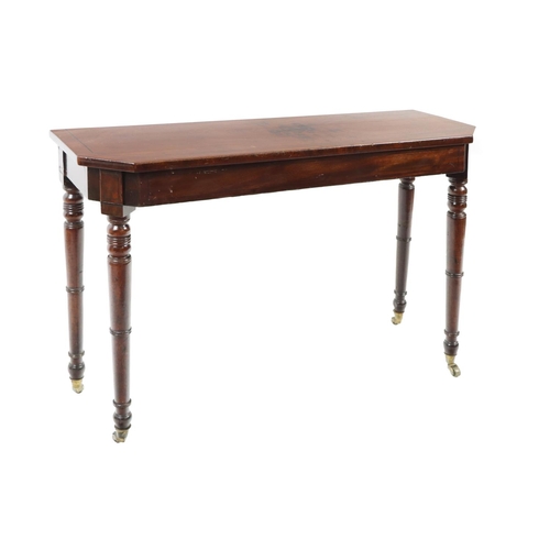 36 - A carved mahogany circular Tray, with brass handles, together with a mahogany and ebony string inlay... 