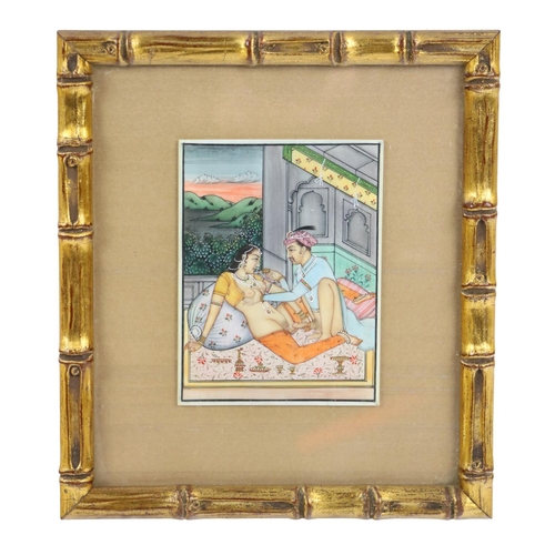 41 - Erotic: A collection of 18 original Oriental and Middle Eastern Erotic Drawings, on porcelain and bo... 