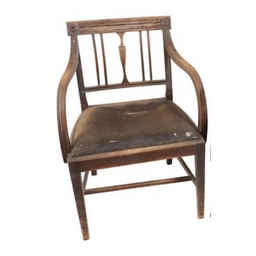 2 - A set of 6 mahogany Dining Chairs, with latted backs and drop in seats; and matching mahogany Carver... 