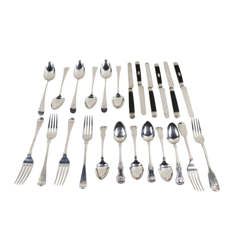 19 - Silverware: A set of four early 19th Century English silver Forks, London, William Eaton, 1832, appr... 