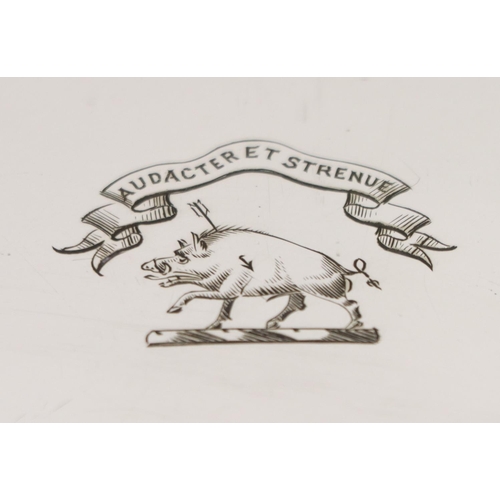 39 - A fine quality large domed swivel silver plated and crested 19th Century Vegetable Dish / Tureen,&nb... 