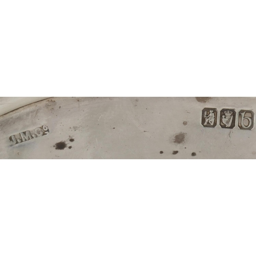 54 - A fine quality Irish Georgian style large silver Salver, with shaped gadroon edge, plain center on s... 