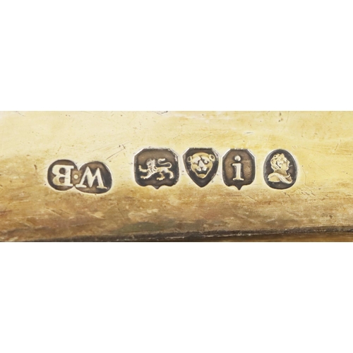 55 - A fine quality Georgian silver gilt oval Tray, with shaped gadroon edge and recessed center, approx.... 