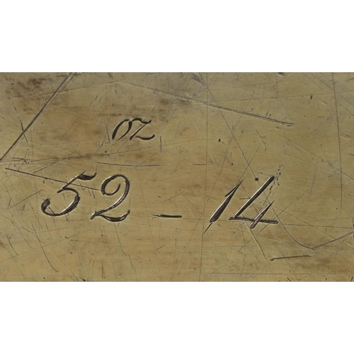 55 - A fine quality Georgian silver gilt oval Tray, with shaped gadroon edge and recessed center, approx.... 