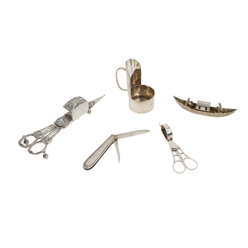 7 - Silverware: A late Victorian silver Night Light Holder, Birmingham, Deakin & Francis Ltd., 1898;... 