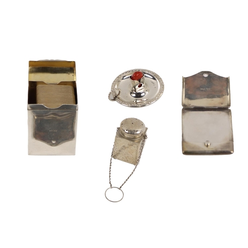 9 - Silverware: An Edwardian silver Bridge turn deck Playing Cards Box, Chester, Nathan & Hayes 1900... 