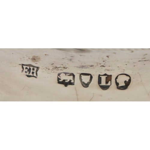 149 - An attractive Victorian small Teapot, with wooden finial and handle, reeded body, by Edward Hutton, ... 