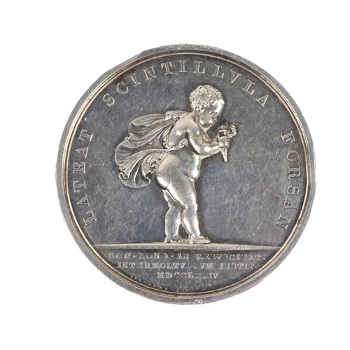 163 - Medal: [Irish Interest] A silver circular Medal, the obverse with central cherub and inscribed 'Late... 